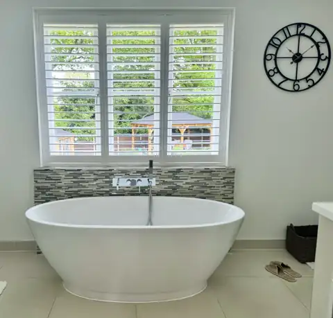 Bathrooms with hardwood shutters