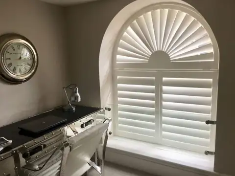 Home Offices with hardwood shutters